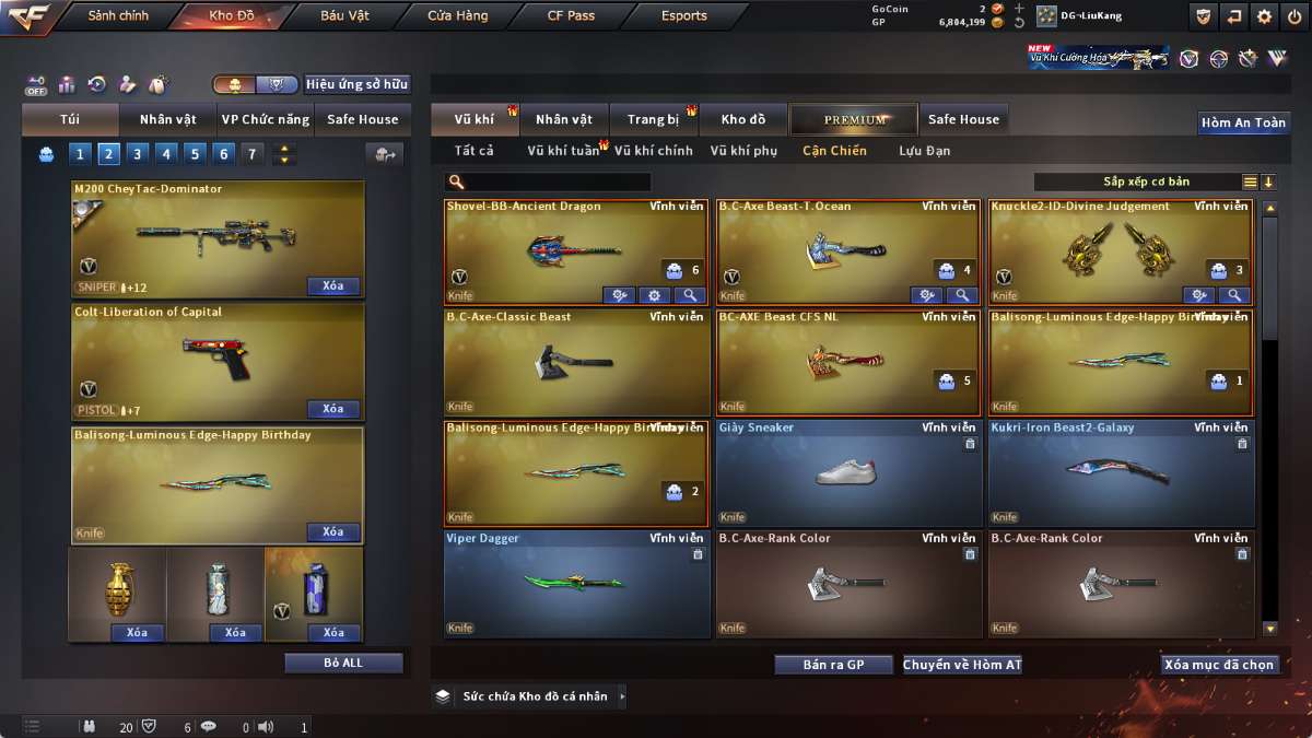 shop acc cf uy tin gia re
